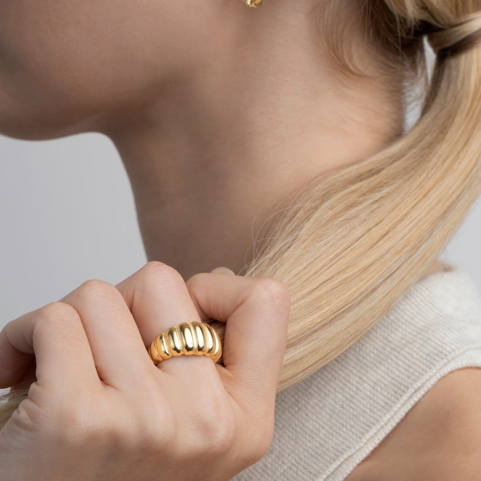 Chunky Croissant Ring