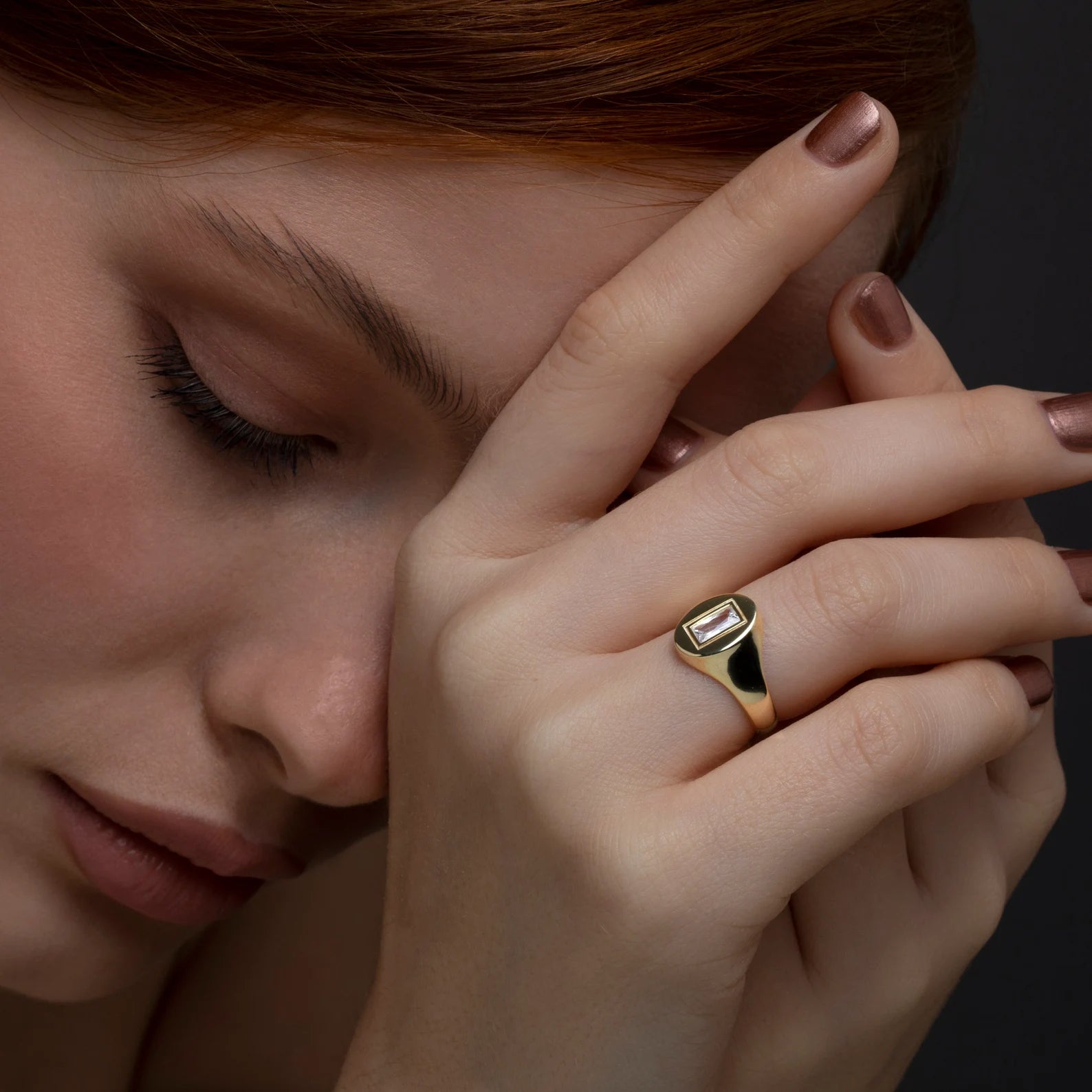 Baguette Signet Ring