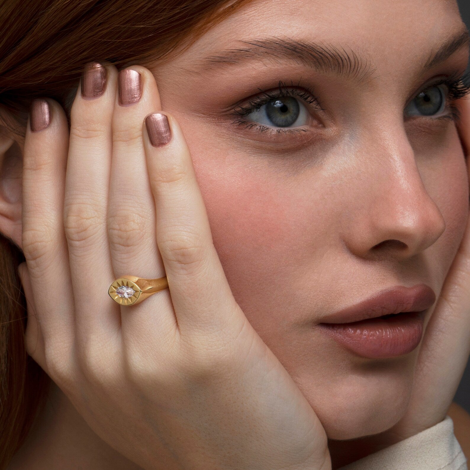 Sun Star Signet Ring