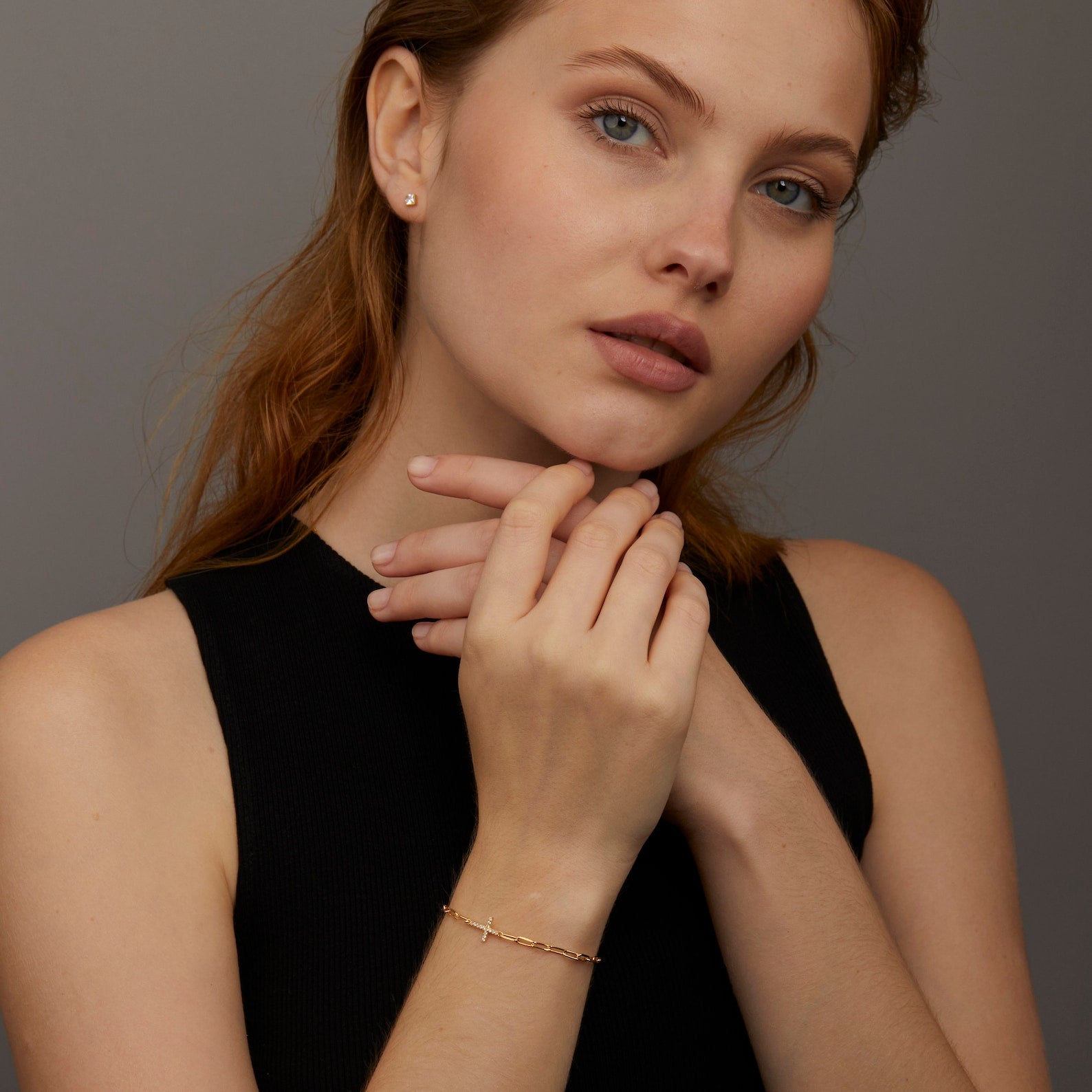 Paperclip Cross Bracelet