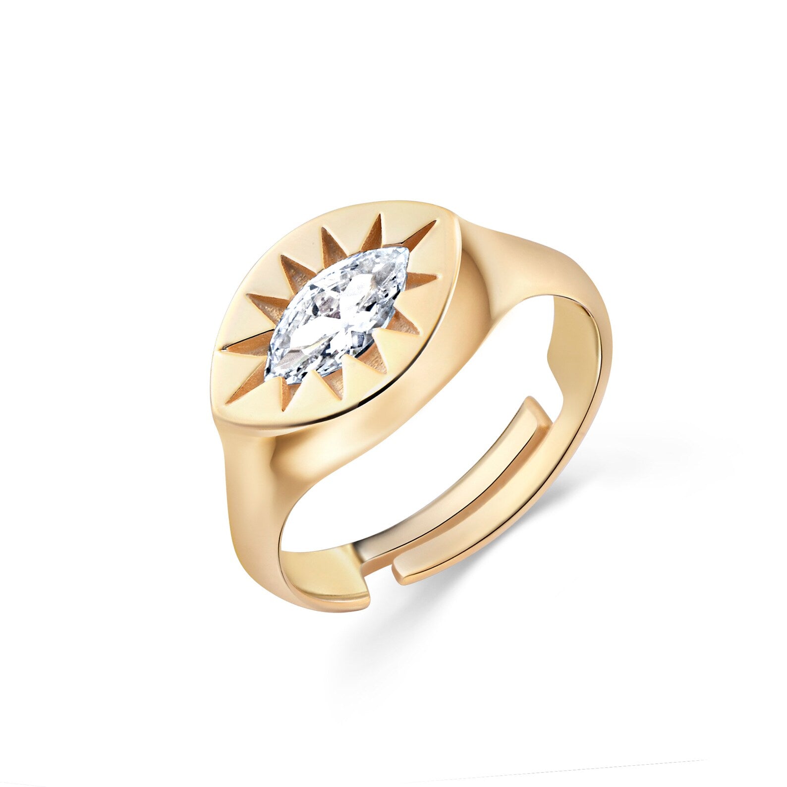 Sun Star Signet Ring