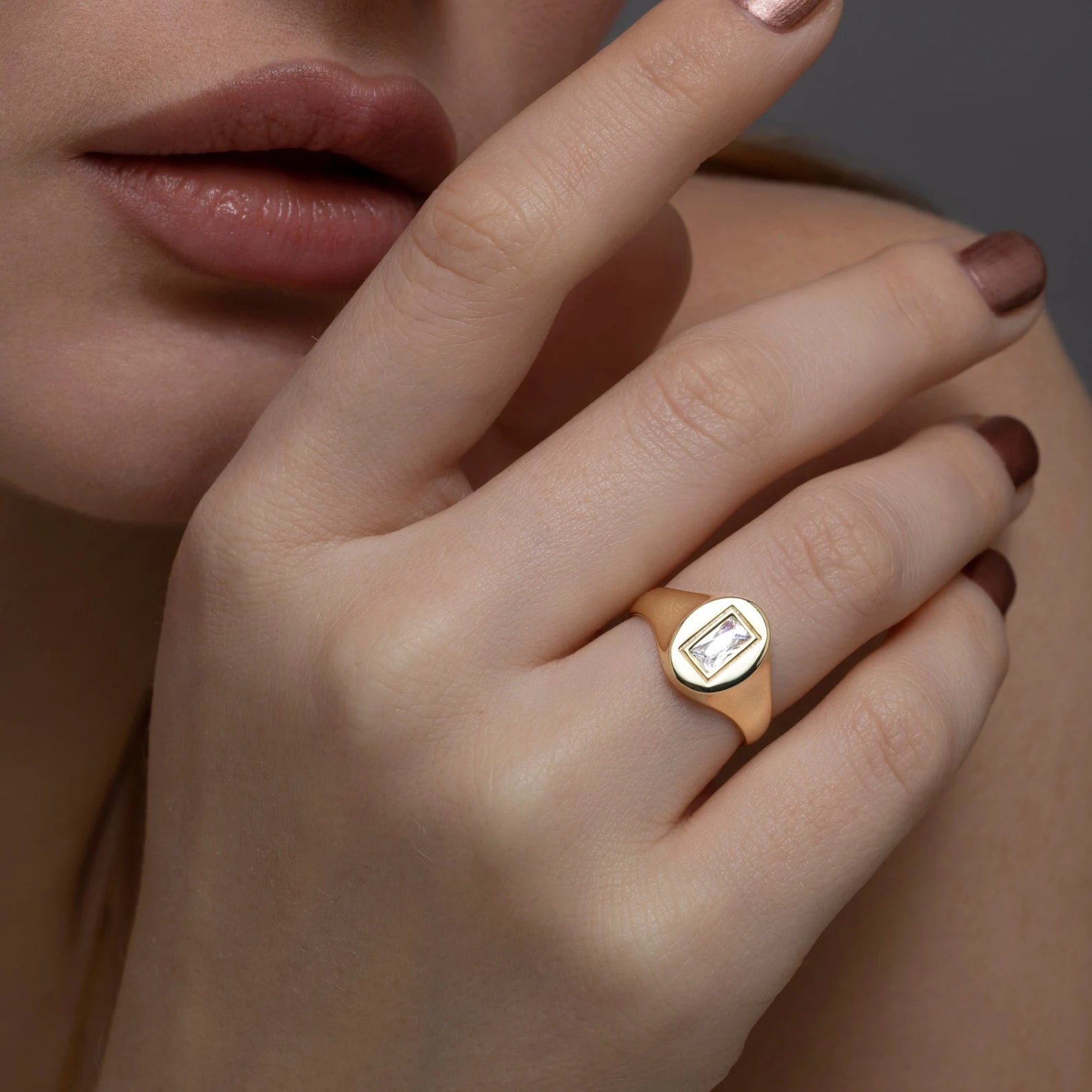 Baguette Signet Ring